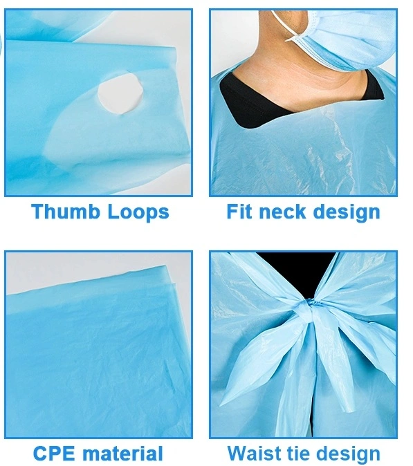 SMS PP+PE Hospital PP Nonwoven Level 2 Disposable Isolation Gown Price List
