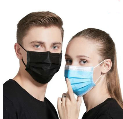 Non-Woven PP Fabric + Meltblown Fabric+Non Woven PP Fabric Face Mask 3ply Adult Ce Non-Sterile Disposable Medical Face Mask