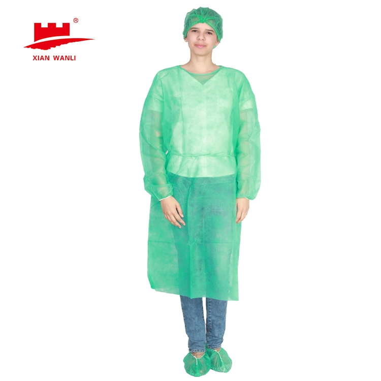 China Manufacturer PP Nonwoven Fabric Uniform Disposable Medical Blue SMS Sterilized Surgical Gown for Hospital Use