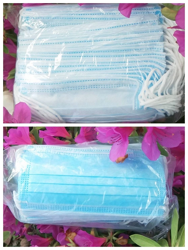 Disposable Face Mask Three Layers 3 Ply Nonwoven Disposable Non-Woven Fabric Disposable Face Mask
