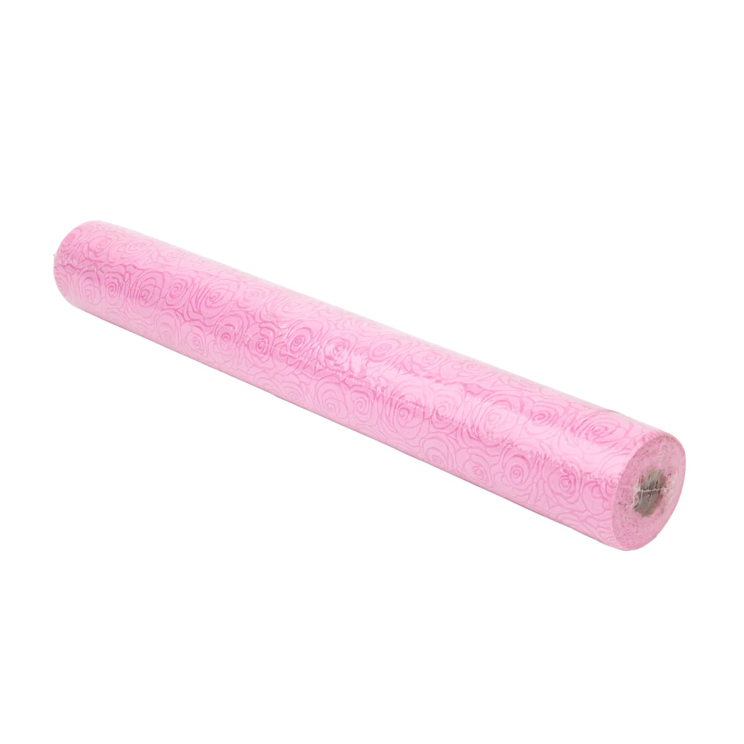 Pink Color High Quality Roll PP Embossed Nonwoven Fabric