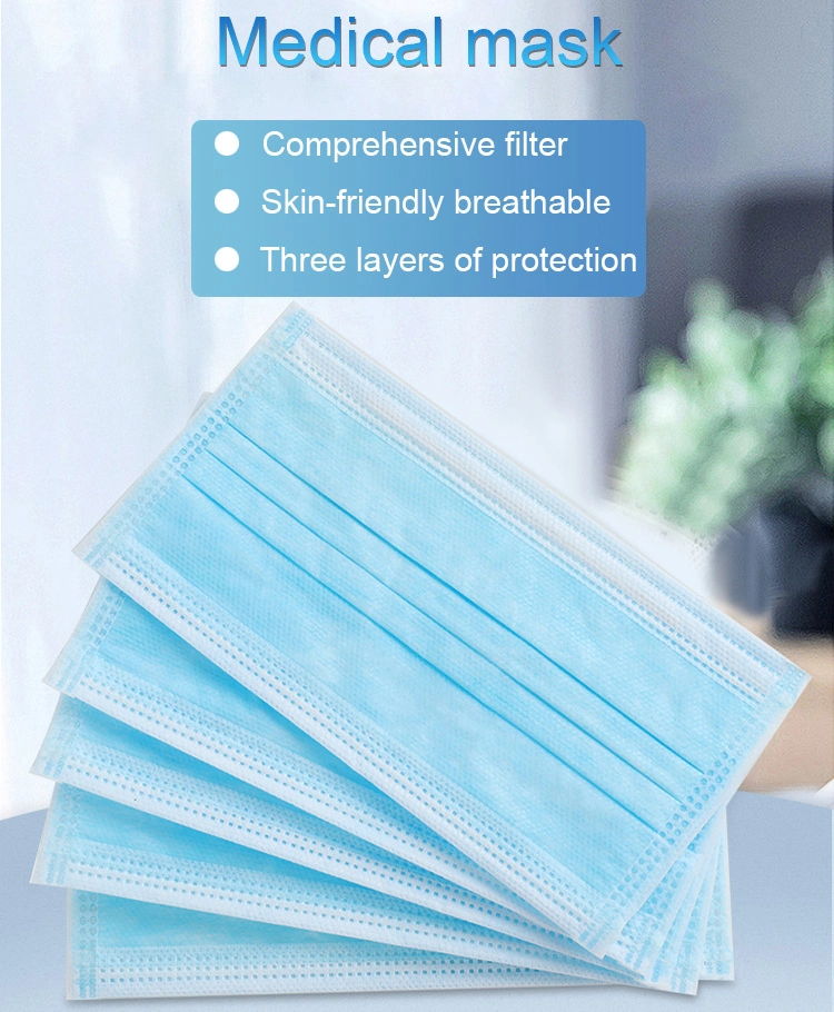 PP Non Woven Fabric Rolls for Face Mask PP Spunbond Nonwoven 3 Ply Medical Face Mask
