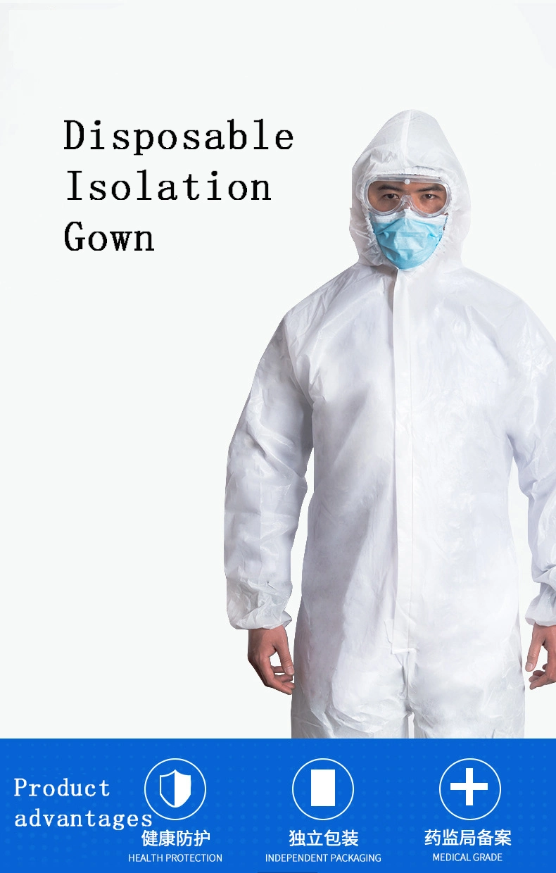Isolation Gown- SMS Non-Woven Fabrics Disposable Protective Clothing SMS Nonwoven Material