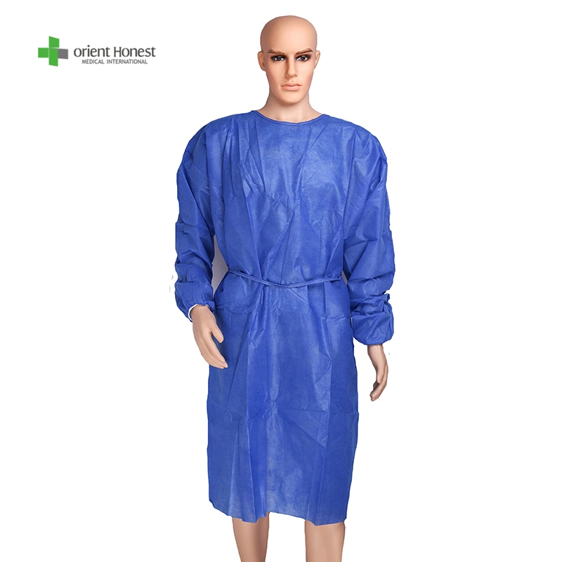 Disposable Surgical Drapes and Gowns with Blue Color Disposable Nonwoven Protective SMS Gowns Direct Wholesale Manufacturer