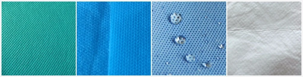 Disposable Light Blue Nonwoven PP/PP+PE/SMS/Microporous Coverall