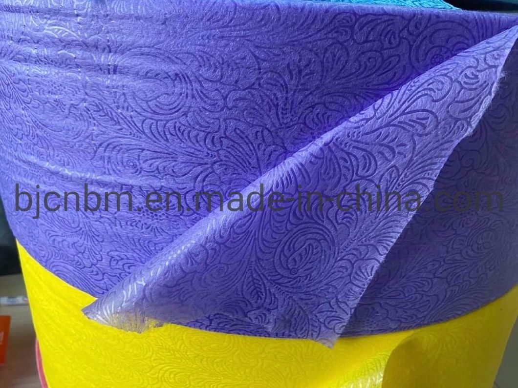 2020 New Design Embossed Nonwoven Fabric with Intaglio Printing for Packaging Wrapping Fabric and Face Mask