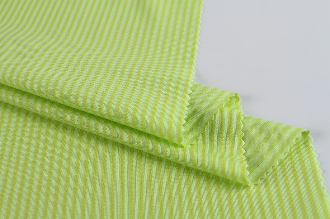 Combed Cotton Polyester T400 Tc Elastic Force Fabric Fashion Shirt Fabric 4*4 Knitting Stripe Fabric