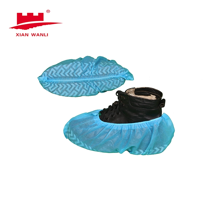 Disposable Non Woven Shoe Covers Blue Color Non-Woven Boot Cover