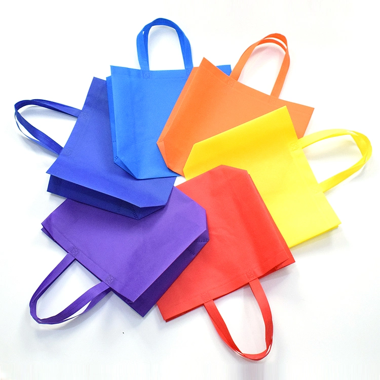 2021 New Hot Sale Stock Promotional Colored Tote Shopping Nonwoven Bags