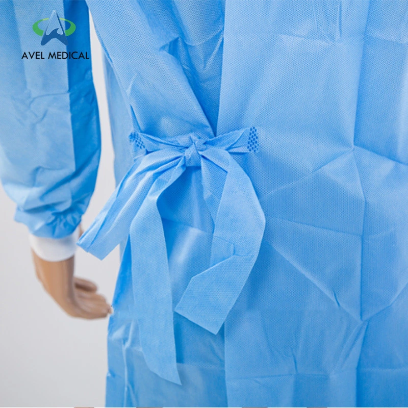 Polypropylene Nonwoven/SMS Hospital Disposable Surgical Isolation Surgeon Gown