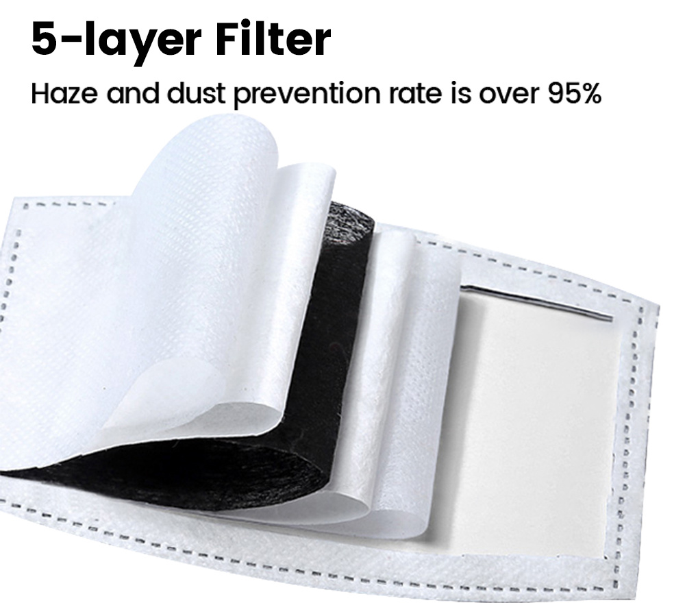 Disposable Mask Pad Pm2.5 Filter Melt-Blown Cloth Non-Woven Anti-Fog and Dust-Proof Five-Layer Filter Spot Dust Proof Pm2.5 Mask Pad Filter Inset Pad