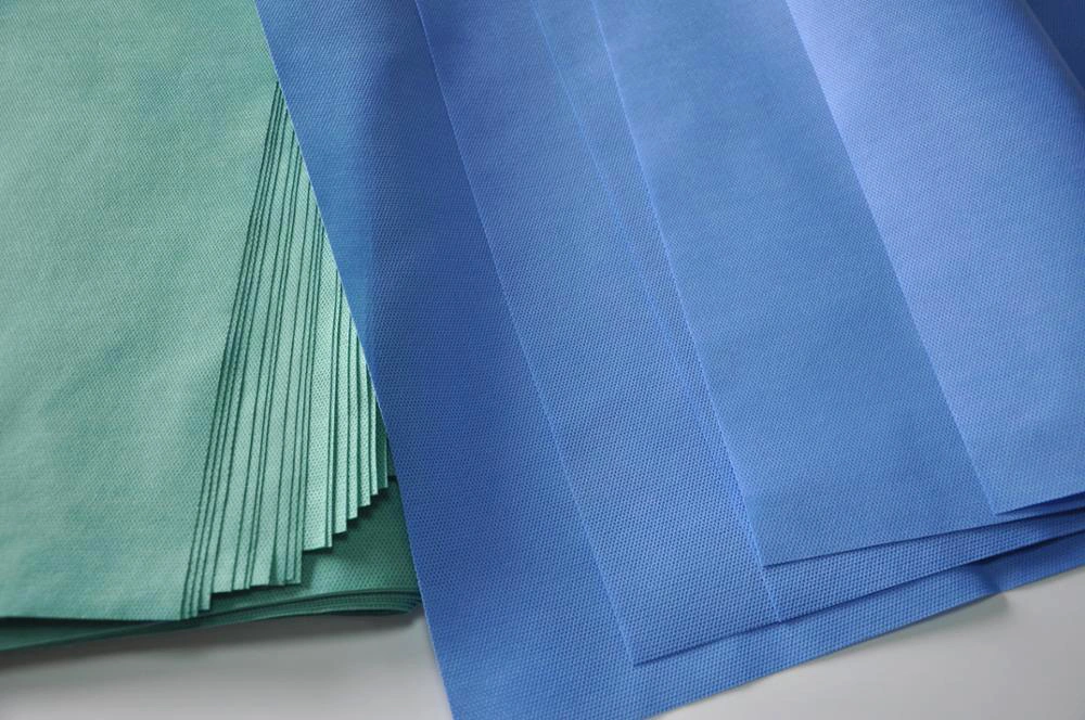 Hospital Disposable SMS/SMMS Non Woven Material for Surgical Drape Gown