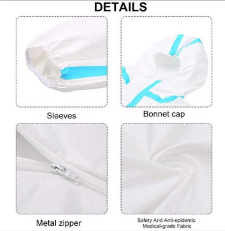 Disposable Nonwoven PP Microporous Protective Clothing Coverall/Disposable Coverall