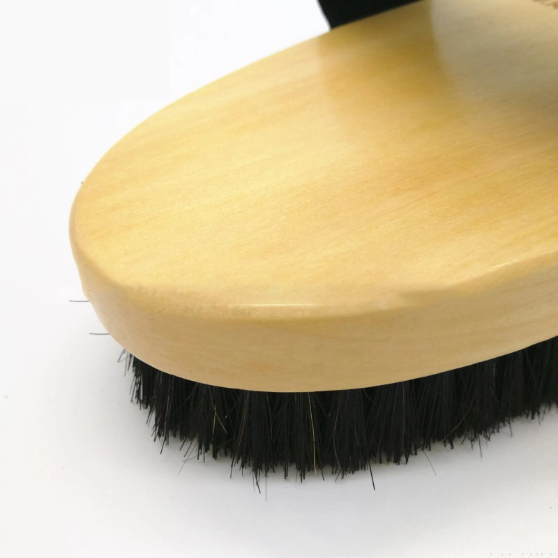 Pure Black Equestrian Supplies Horse Pet Cleaning Brush Shoe Brush Dusting Brush Horse Hair Brush