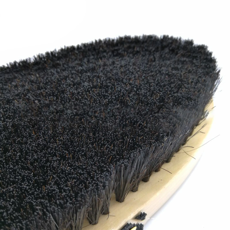 Pure Black Equestrian Supplies Horse Pet Cleaning Brush Shoe Brush Dusting Brush Horse Hair Brush