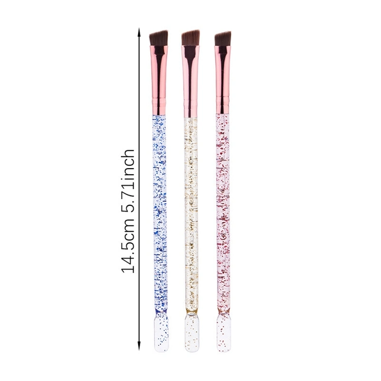 Factory Direct Wholesale Crystal Handle Single Brush Eyebrow Cosmetic Makeup Brush for Beauty Artist