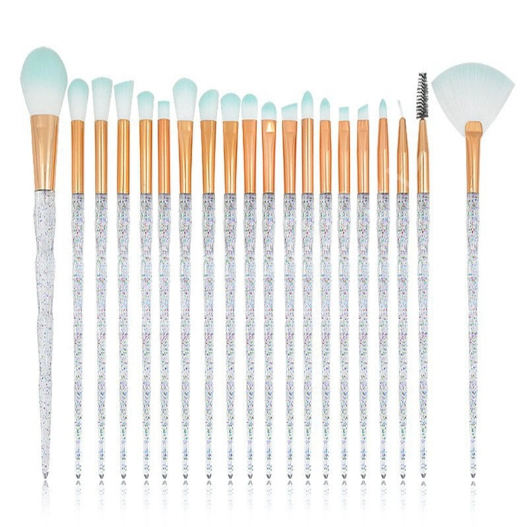 New Makeup Brushes 20PCS Gradient Diamond Makeup Brush Set Colorful Handle Brushes Set