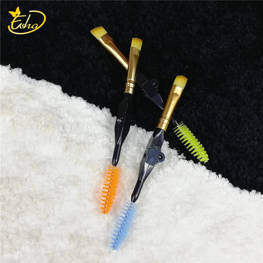 1PC/Set Eyebrow Brush Double-Ended Spiral Eyelash Comb Angled Eyebrow Curler Micro Fiber Eyelash Brush