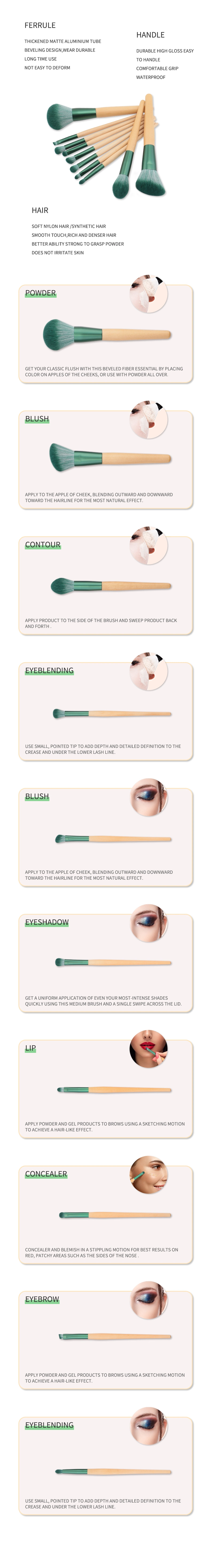 Makeup Brushes Set Professional Foundation Powder Eyeshadow Private Label Customized Brushes