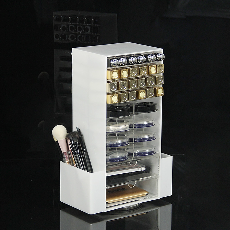 White Clear Acrylic Makeup Brush Organizer Storage