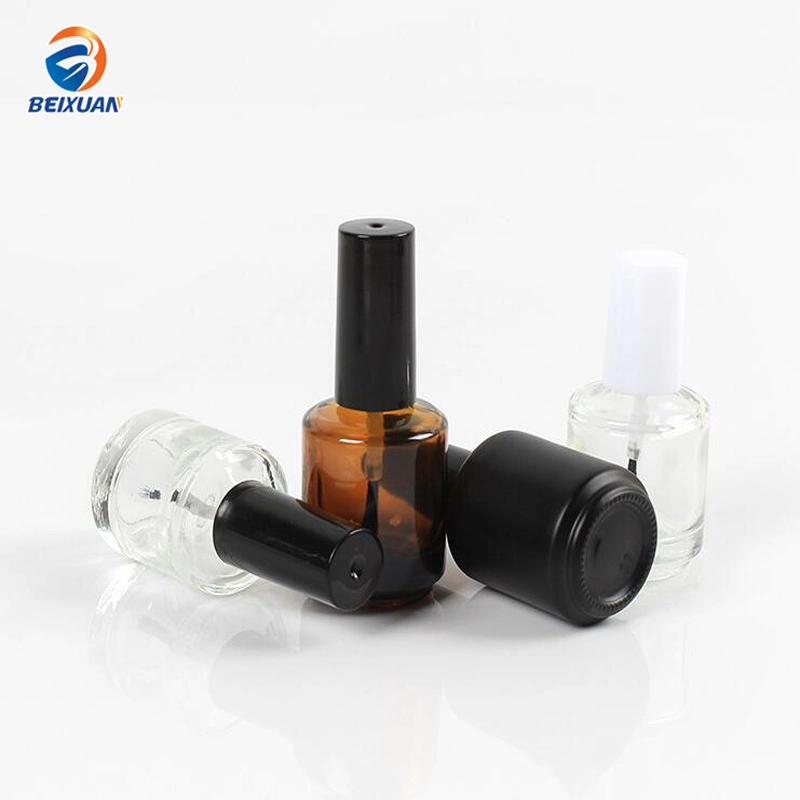 Custom Unique Clear Empty Nail Polish Bottle with Cap Brush