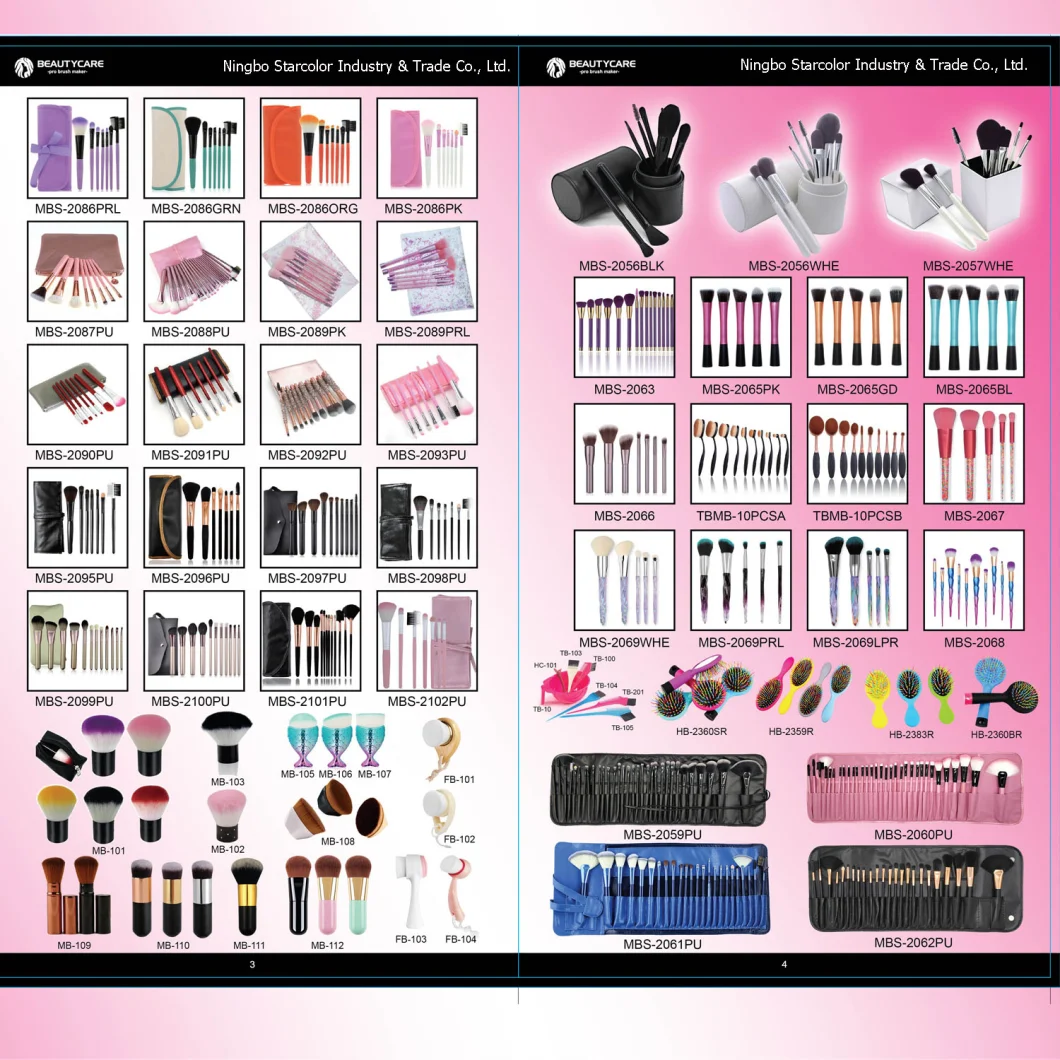 2019 Travelling 7PCS Gradient Pink Makeup Brushes Sets Kits for Lip Eyebrow Brushes