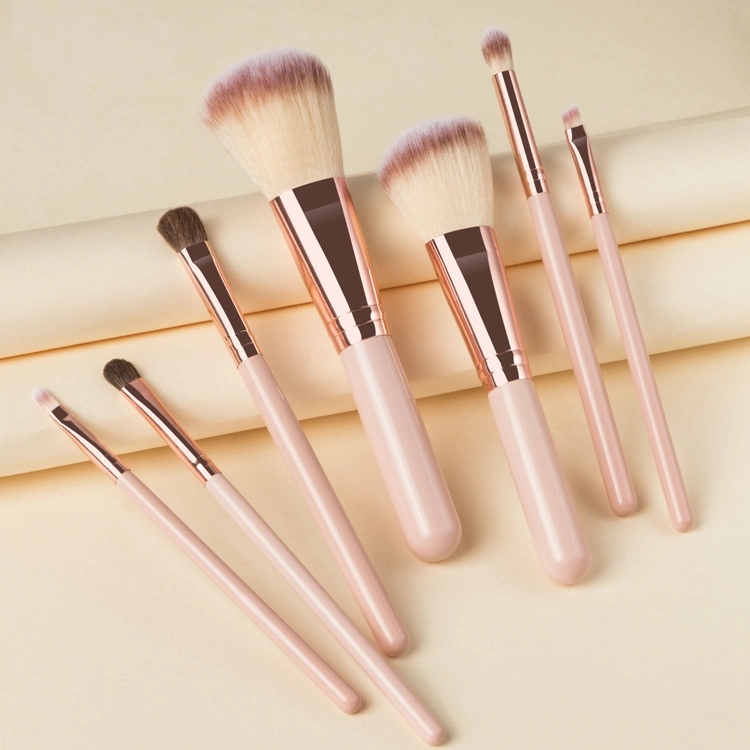 7PCS Brushes Makeup Tools 2020 Cute Purple Customize Mini Makeup Brushes Private Label Cosmetics