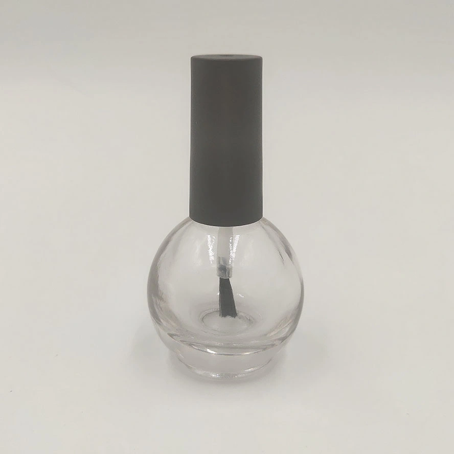 Ball Shape Nail Polish Glass Bottle with Nail Polish Brush Cap