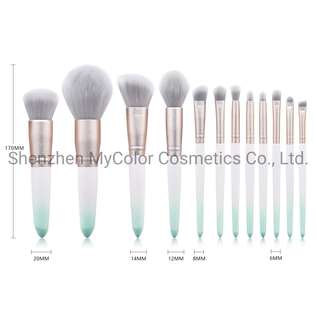 12PCS Factory OEM Blue Gradient Makeup Brush Set Powder Brush