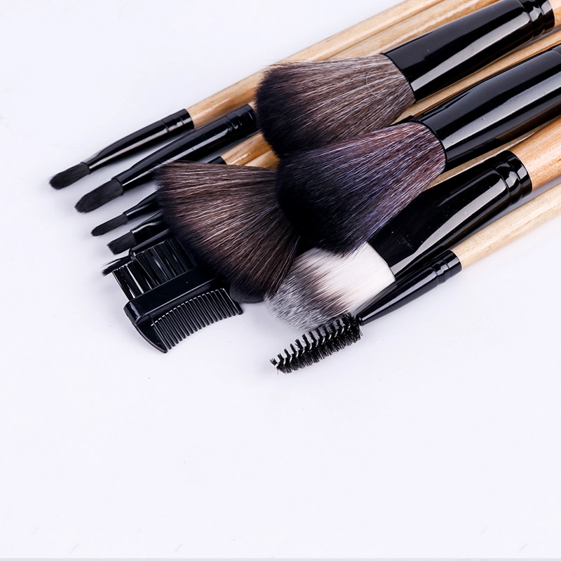 Professional Foundation Powder Concealer Cosmetic Brushes Kit with Rainbow Highlighter Gradient Colors 10PCS Makeup Brushes Set