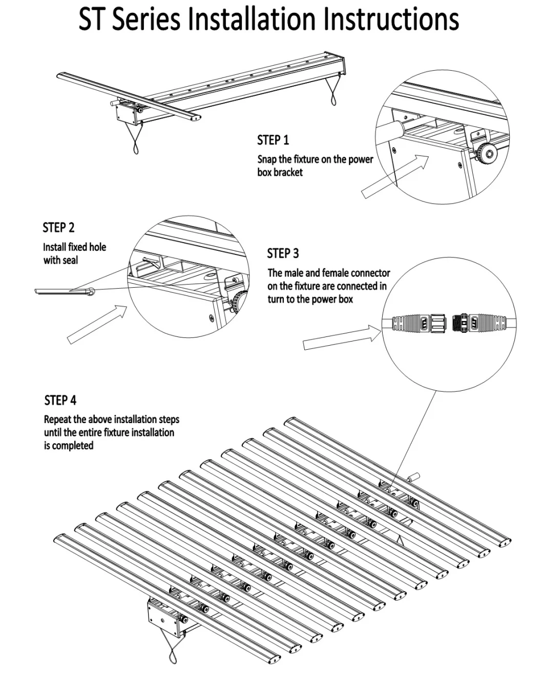 Full Spectrum Waterproof Horticulture Engines Linear Modules Vertical Farm 1000W LED Grow Light Bars Light