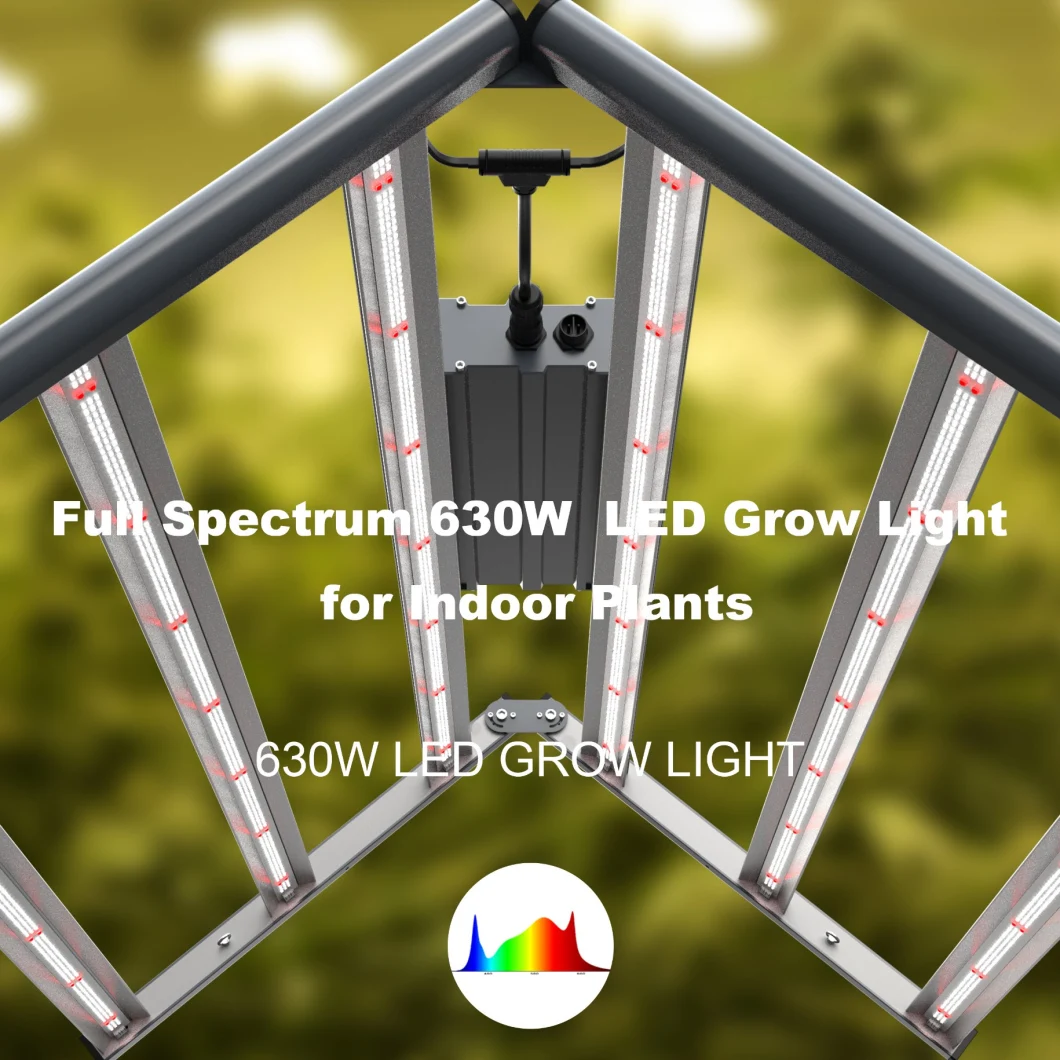 2020 Foldable 630W Best LED Grow Light, Horticultural Light, Full Spectrum Plant Grow Light, Equivalent Fluence Spydr