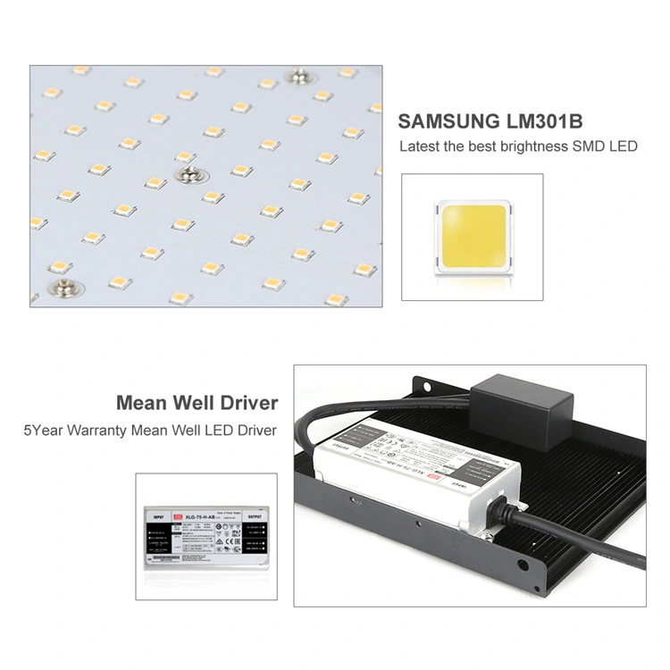 Samsung Quntuam Board Dimmable 75W 150W LED Grow Light with High Lumens