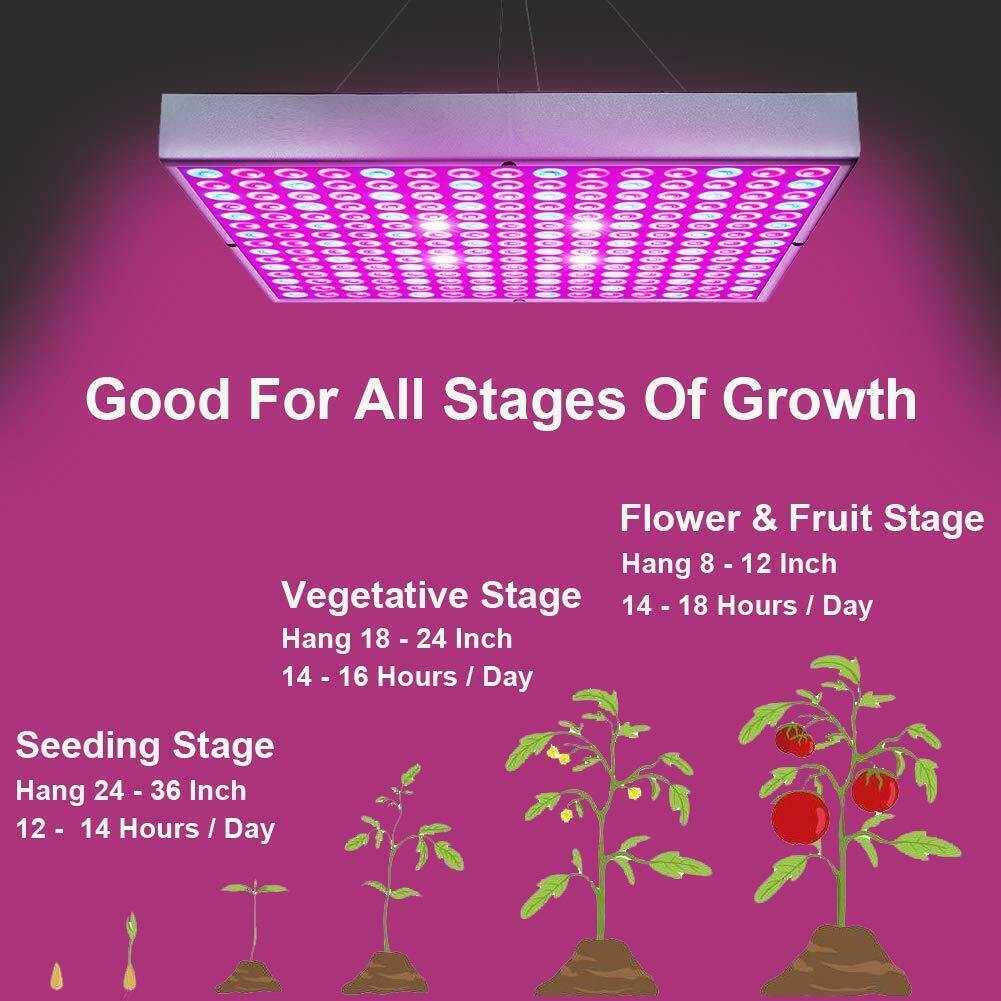 Full Spectrum UV/IR LED Grow Light Bulb Panel 45W Plant Growing Lamp Hydroponics