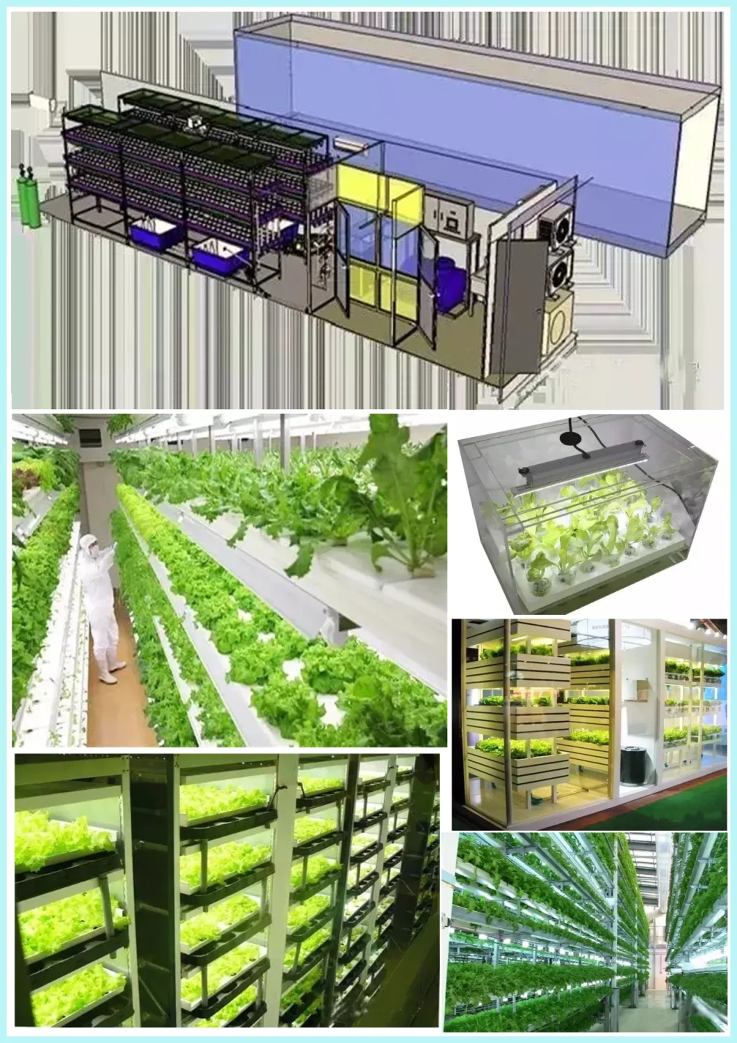 Hydroponics System 2FT 60cm 4 Tubes LED Grow Light, Vertical Farming LED Grow Light for Plant