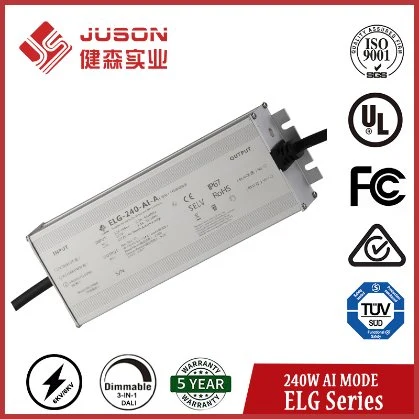 Juson Power Supply 240W Constant Power IP67 Waterproof Dimmable LED Driver for LED Grow Lamp Lighting