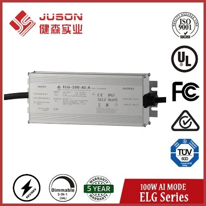 Juson Power Supply 100W Constant Power IP67 Waterproof Dimmable LED Driver for LED Grow Lamp Lighting