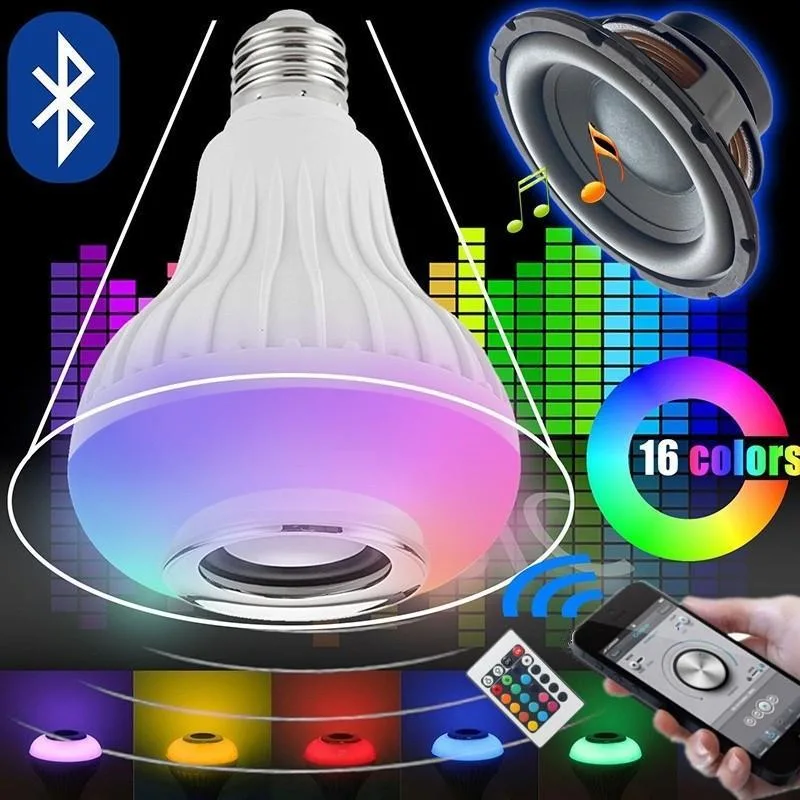 Smart LED Bluetooth Music Bulb LED Light Bulb RGB LED Bulb Lamp E27 LED Bulb Light Neon Lamps & Neon Lights LED Spot Light Dimmable LED Bulbs E27 & LED GU10