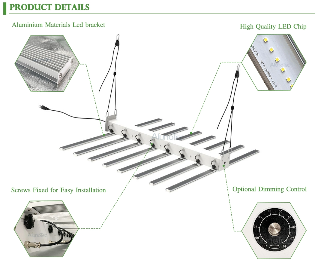 Dimming Control Indoor Grow Tent LED Lights Fluence Herb Plant Grow Lamp