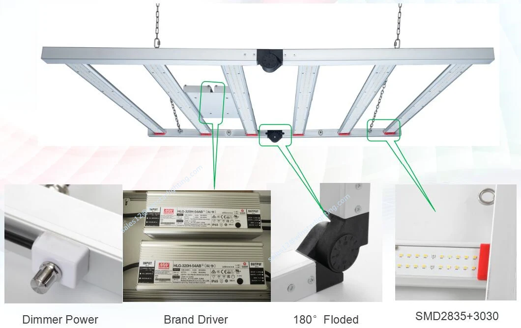 640W 1616umol/S Folded LED Plant Grow Light