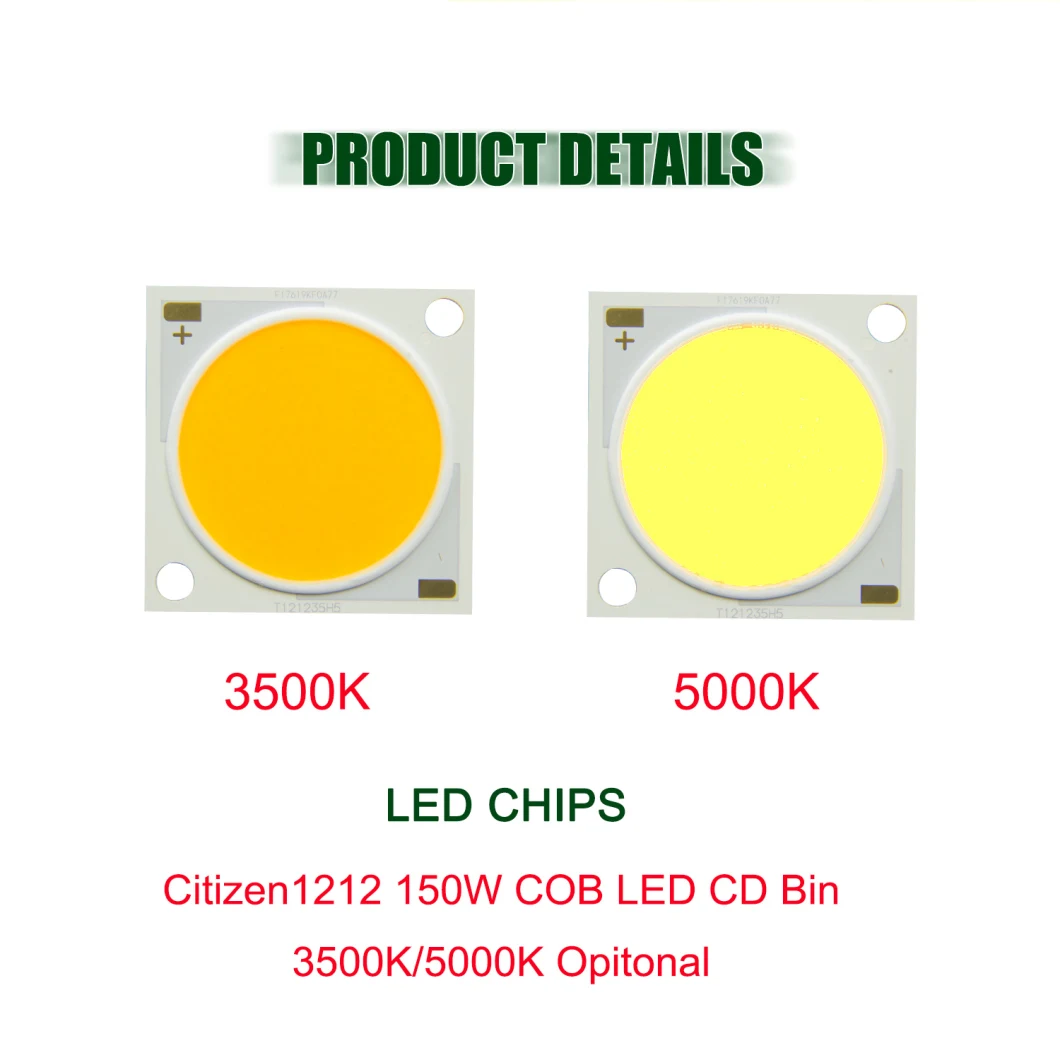 Veg/Bloom Switch 3500K 500K COB LED Citizen 1212 Full Spectrum Grow Light 900W