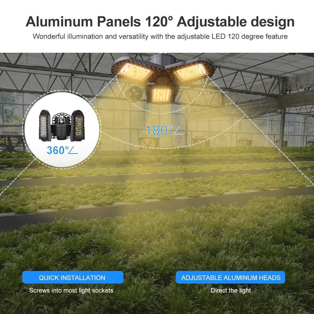 LED Panels Grow Bulb Light 60W Fans Shape Adjustable LED Plant Lamp Full Spectrum Growing System Planting Grow Light