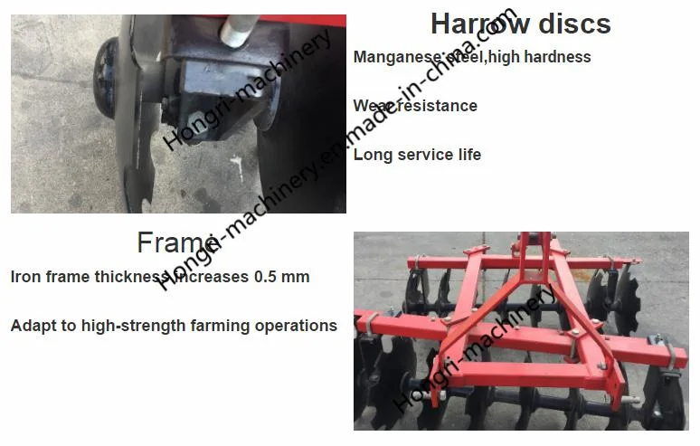 High Quality Tractor Mounched Agricultural Light Duty Disc Harrow