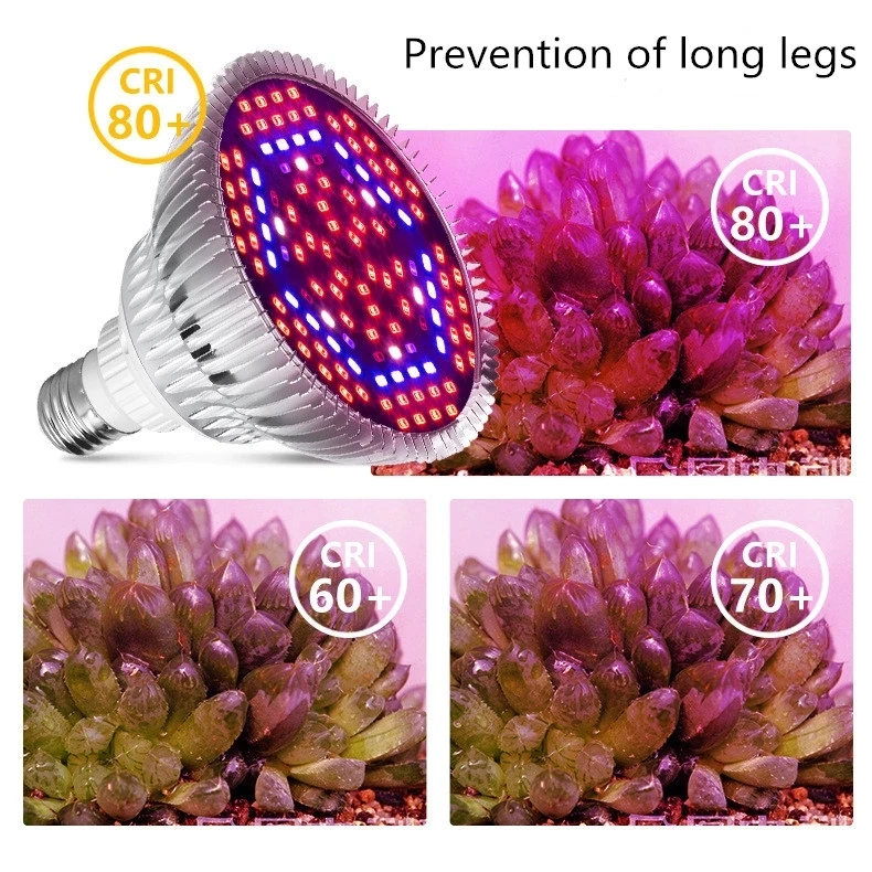 100W LED Grow Light E27 Bulb Full Spectrum Plant Light Bulb