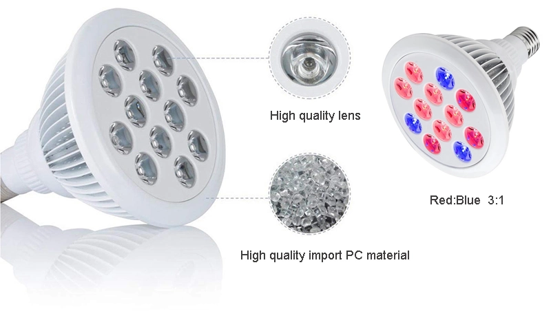 12W E27 LED Bulb Shenzhen LED Grow Light for Greenhouse Planting