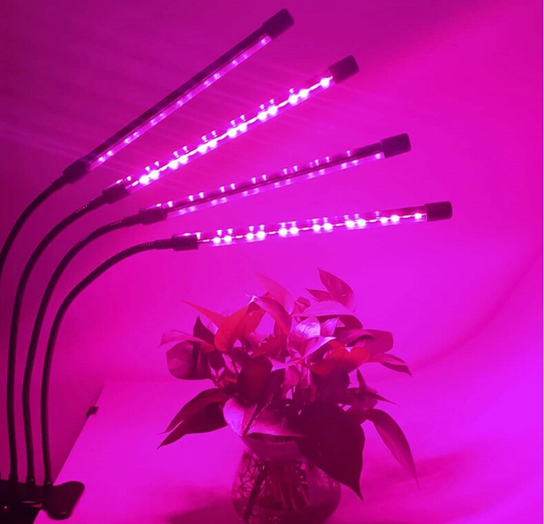 Dimmable 40W 27W 18W 4 Head Flexible Clip Indoor LED Grow Light