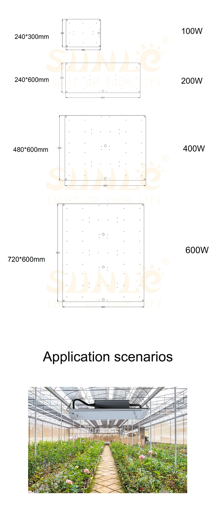 LED Grow Light 600W Grow Lights Full Spectrum for Indoor Plants Seeding Veg Flower Growing Lamp