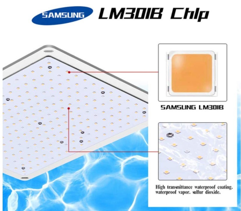 Ilummini 100W Samsung Lm301b Quantum Board LED Grow Light Warm White for Planting