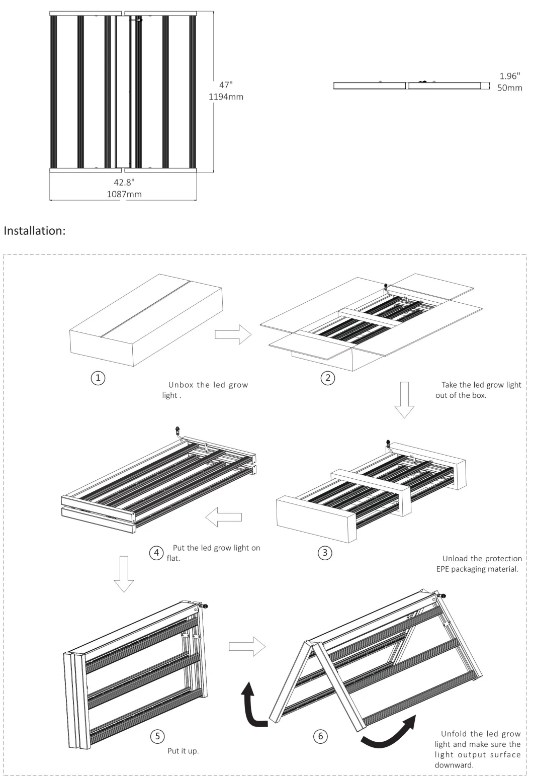 Gavita PRO 1700e Fluence LED Indoor Grow Light, Strip Bar 660 Watts LED Plant Grow Light