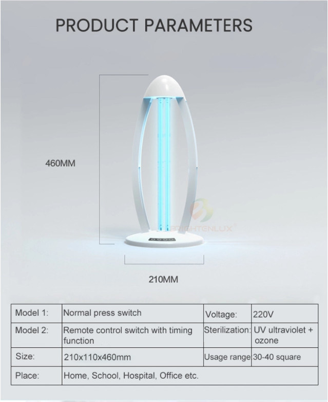 UV Disinfection Lamp Home Sterilization Table Lamp Ozone Mobile Sterilamp Kindergarten Hospital Mite Removal UV Lamp